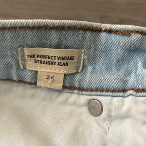 The madewell perfect vintage straight Jean, only worn a few times